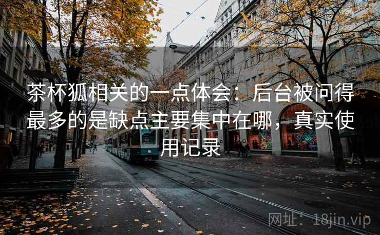 茶杯狐相关的一点体会：后台被问得最多的是缺点主要集中在哪，真实使用记录