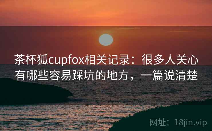 茶杯狐cupfox相关记录:很多人关心有哪些容易踩坑的地方,一篇说清楚 茶杯狐cupfox相关记录:很多人关心有哪些容易踩坑的地方,一篇说清楚